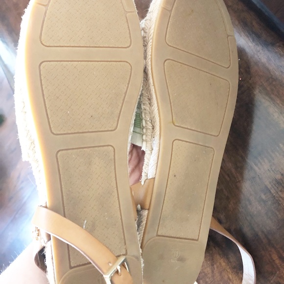 TORY BURCH striped canvas espadrille sandals 11 - Picture 5 of 8